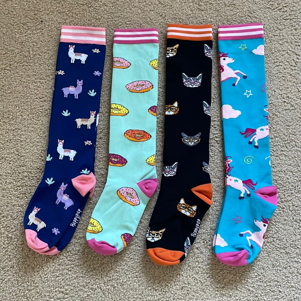 Happypop Girls Socks. Set of 4 pairs.
